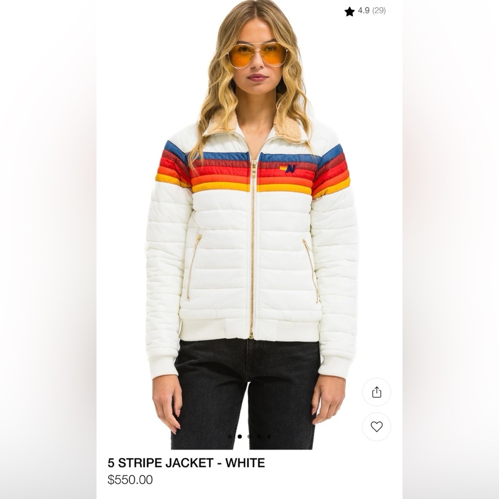 Aviator Nation White Stripe Jacket